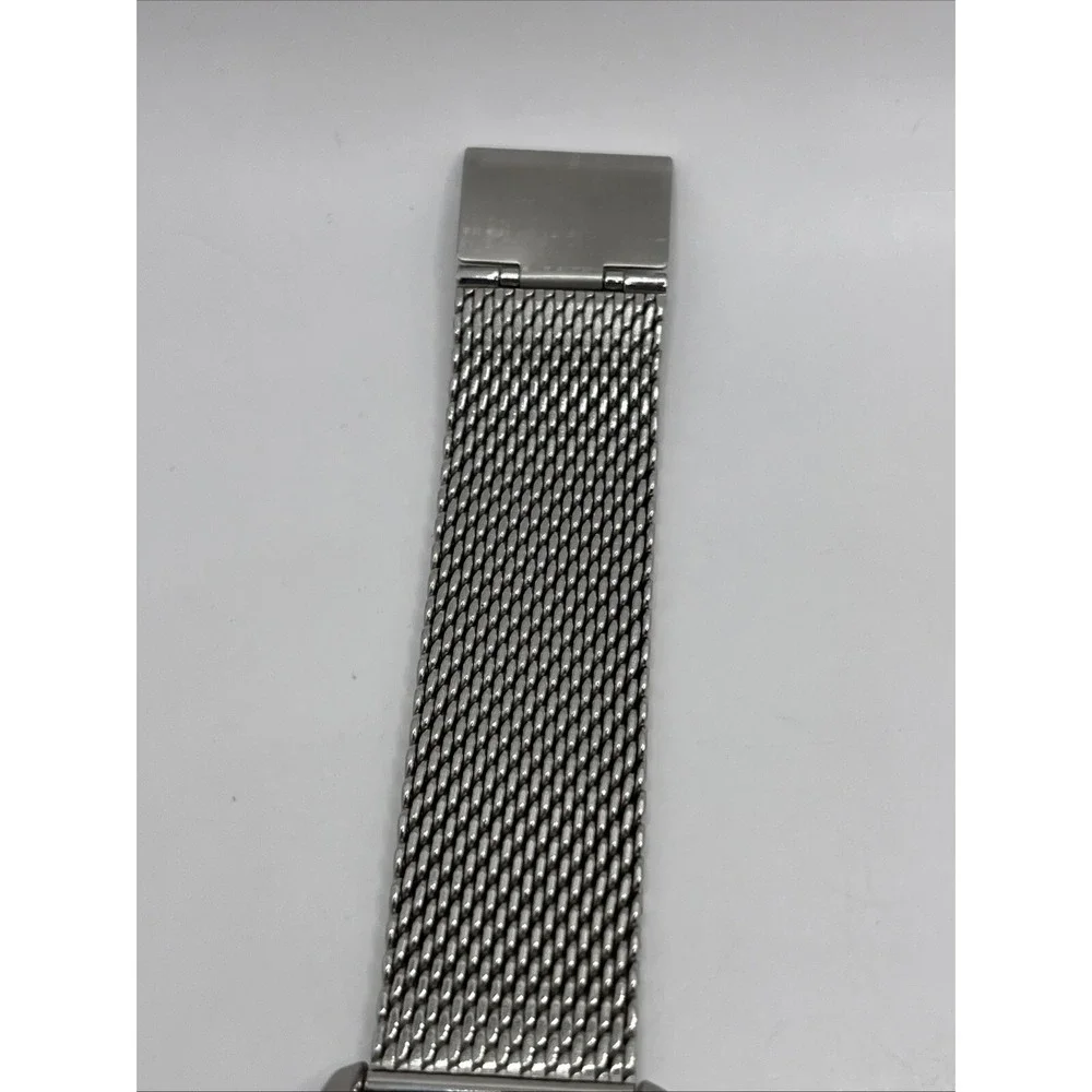 Daniel Klein Men's Quartz Watch 42mm Case Silver Mesh Metal Band-‎ New Battery